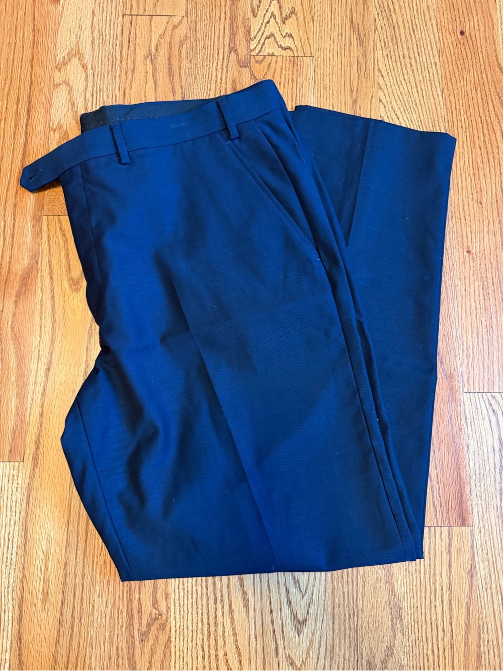 Alfani Men's Navy Flat-Front Dress Pants